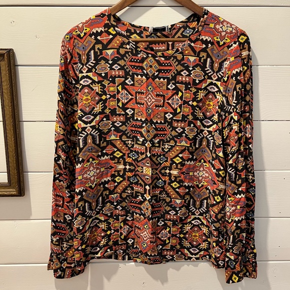 Equipment Multicolor Geometric Blouse - Picture 1 of 8